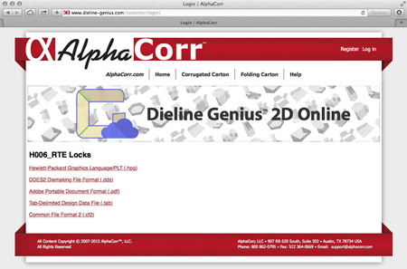 Export the customized packaging or point-of-purchase display to these file formats: DXF/DWG, EPS, CFF2, 2D PDF, HPGL, DDES2.