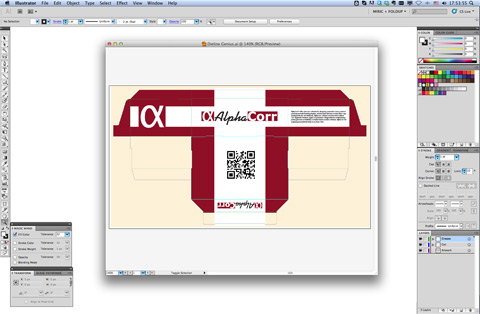 Use Illustrator to add graphics to the design of the packaging or point-of-purchase display structure. Use Illustrator to add graphics to the design of the packaging or point-of-purchase display structure.