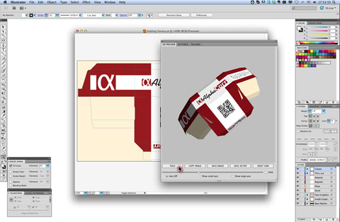 In Folding Genius’ 3D preview window see the folded design of the box, packaging or standalone display structure. In Folding Genius’ 3D preview window see the folded design of the box, packaging or standalone display structure.